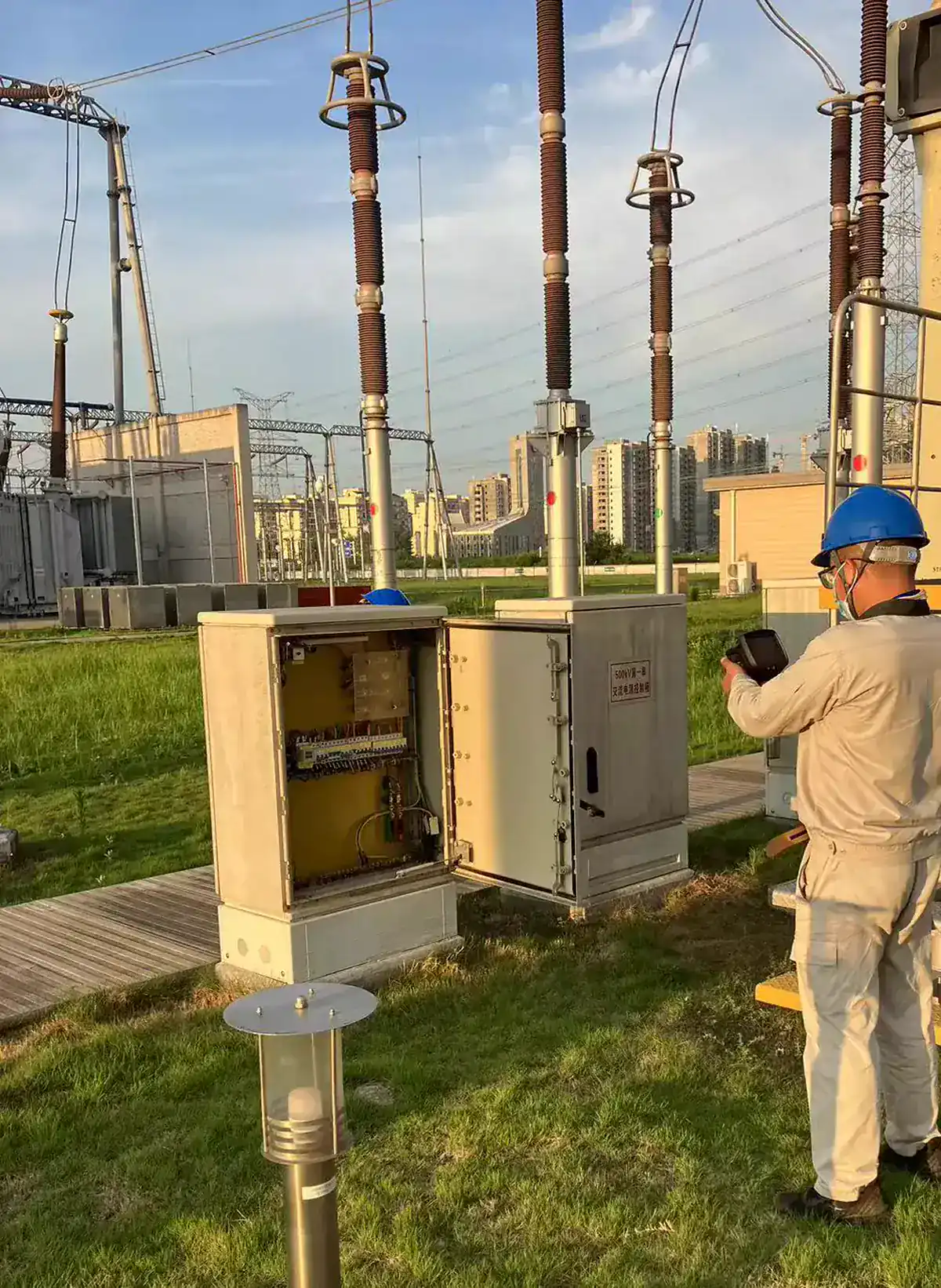 Anonymized substation equipment viewed during field work