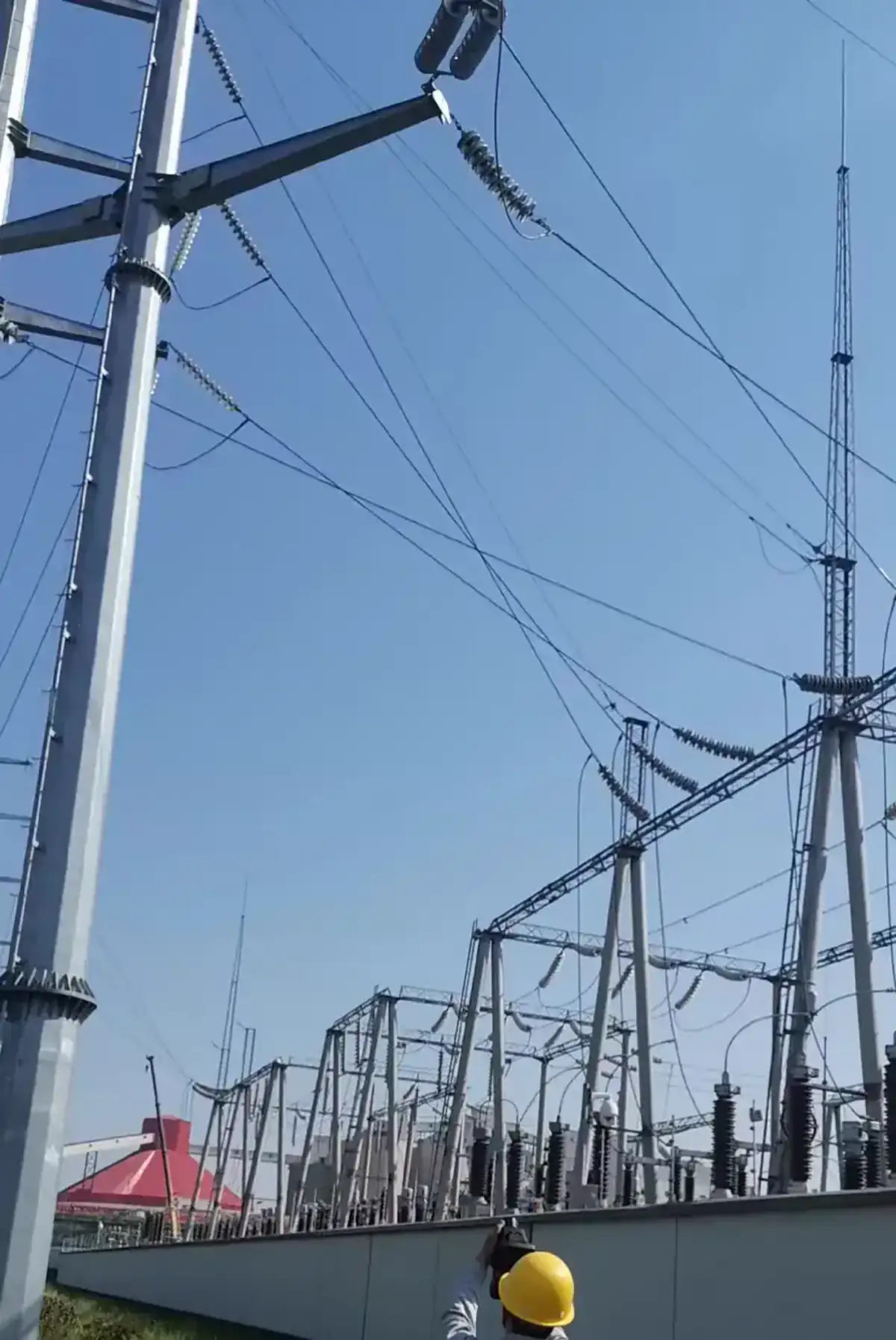 Anonymized ground-level transmission inspection scene