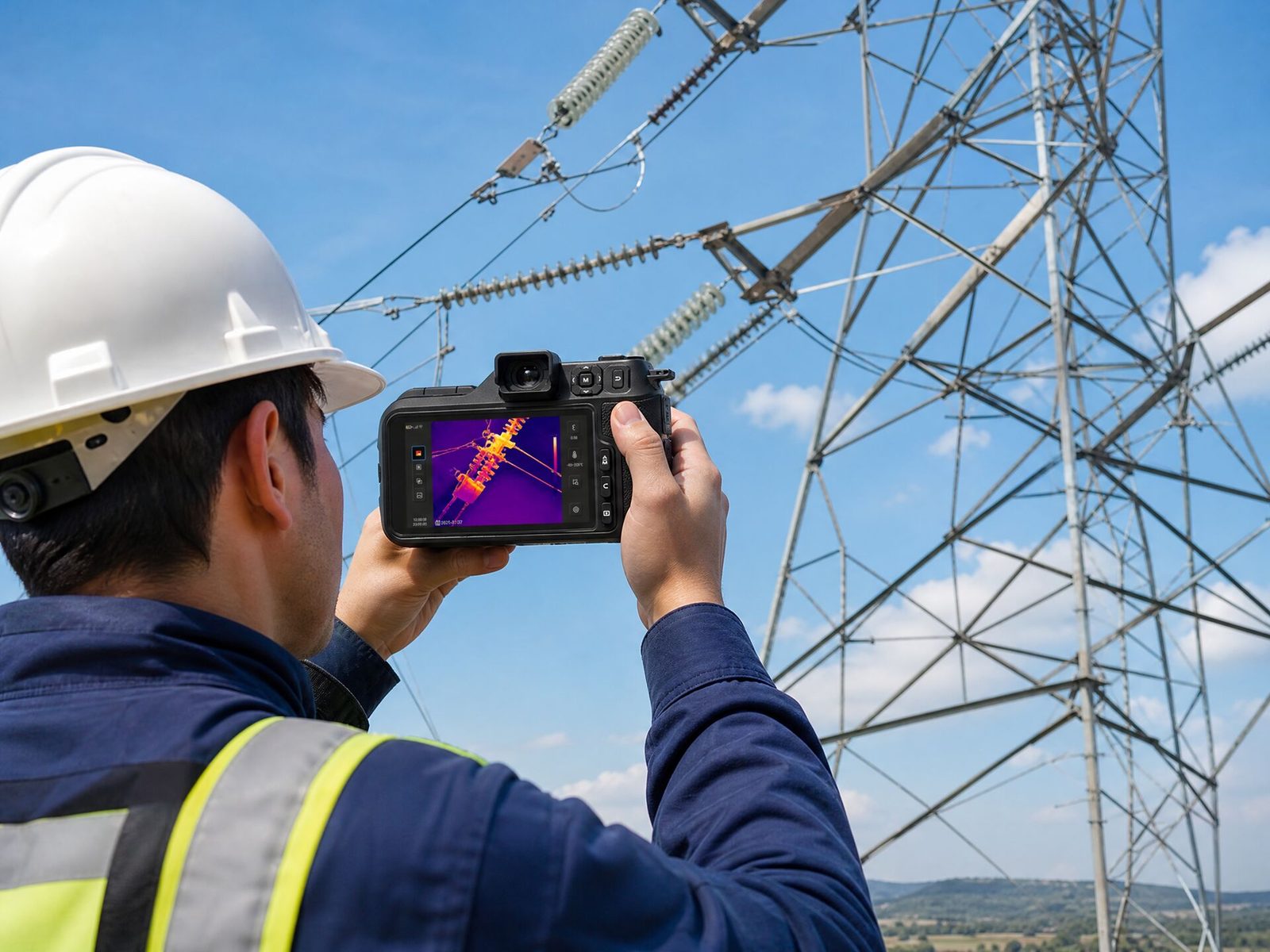 Thermal camera inspection of overhead transmission lines