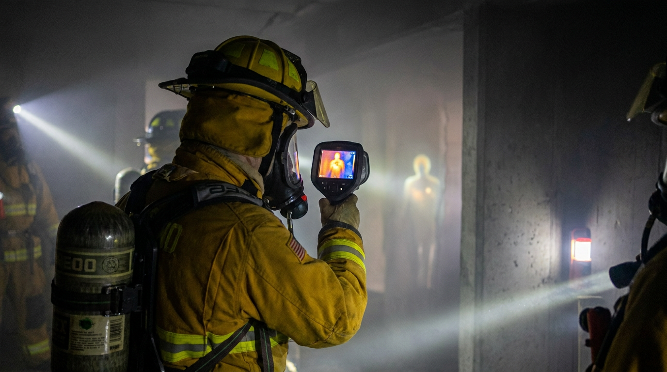 Thermal camera firefighting search rescue