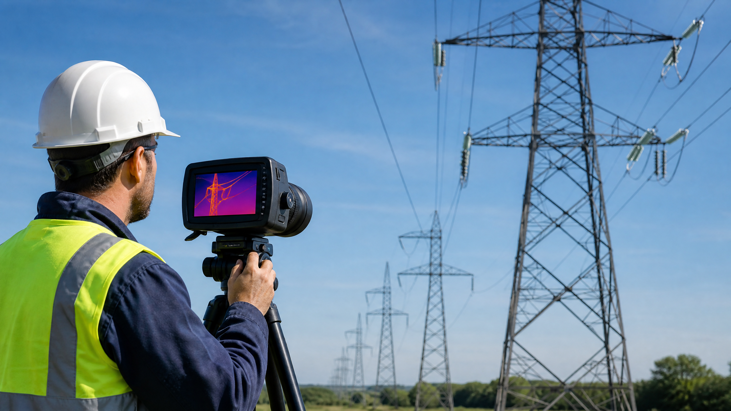 Thermal camera power line inspection